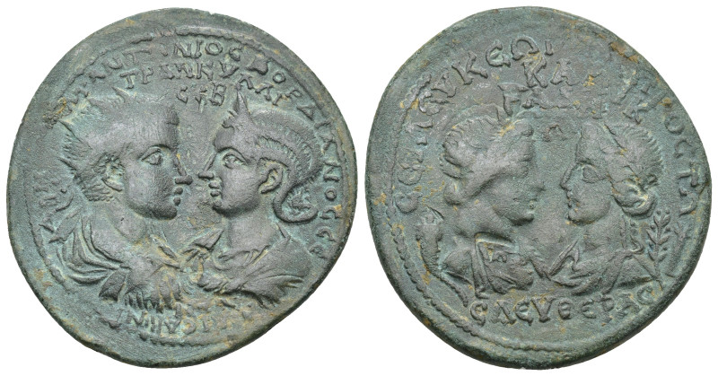 CILICIA. Seleucia ad Calycadnum. Gordian III with Tranquillina (AD 238-244). Ae....