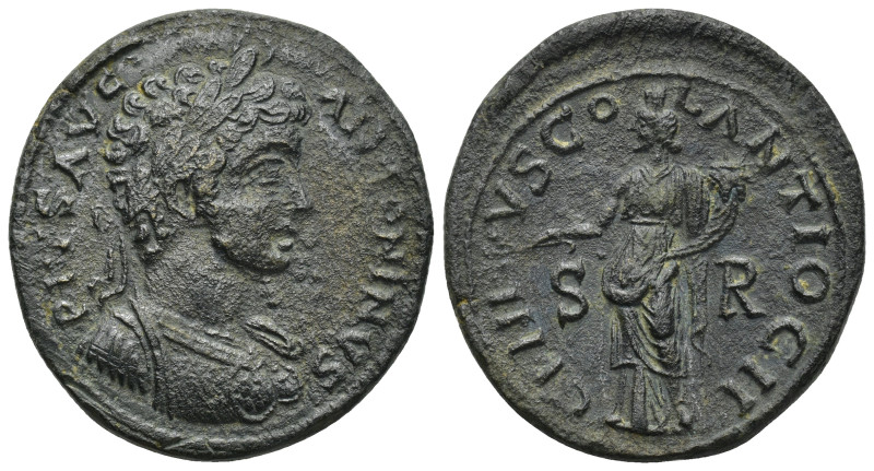 PISIDIA. Antioch. Caracalla (AD 198-217). AE (23.55 Gr. 32mm.) 
Laureate, draped...