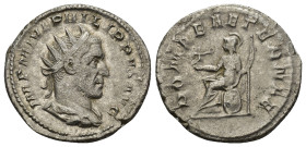 Philippus I Arabs (244-249 AD). AR Antoninianus (23mm, 3.73 g), Roma (Rome), 244-247 AD. Obv. IMP M IVL PHILIPPVS AVG, Radiate, draped and cuirassed b...