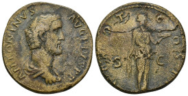 Antoninus Pius - Fides Sestertius. (31mm, 20.3 g) 139 AD. Rome mint. Obv: ANTONINVS AVG PIVS P P legend with laureate head right. Rev: TR POT COS II l...