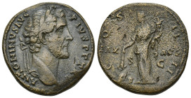 ANTONINUS PIUS. Sesterce. (29mm, 23.7 g). 145-161 AD Rome. Anv: Laureate head of Antonino Pío on the right, around legend: ANTONINVS AVG PIVS PP TR P....
