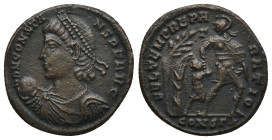 Constans. Æ centenionalis (20mm, 4.15 g), AD 337-350. Constantinople, AD 348-351. D N CONSTA-NS P F AVG, diademed, draped and cuirassed bust of Consta...