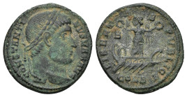 Constantine I, 307/310-337. Follis (2.79 Gr. 18mm), Constantinople
Diademed head of Constantine to right. 
Rev. LIBERTAS PVBLICA / B / CONS Victory st...