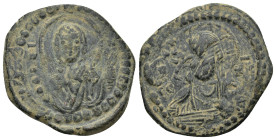 Romanus IV, Diogenes AD 1068-1071. Constantinople Follis (7.6 Gr. 29mm.) 
Bust of Christ. 
Rev. MP-ΘV to left and right of Mary, nimbate, hands raised...
