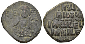 Anonymous Folles. temp. Basil II & Constantine VIII, circa 976-1025. Æ Follis (28mm, 12.39 g). Constantinople mint. Facing bust of Christ Pantokrator;...