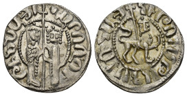 ARMENIA, Cilician Armenia. Royal. Hetoum I and Zabel, 1226-1270. Tram (Silver, 20mm, 3.21 g). 'By the will of God' (in Armenian) 'Hetoum, King of the ...