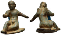 Bronze seated Eros statue. 45mm, 64.8 gr.