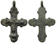 Bronze cross pendant 50mm, 9.8 gr.