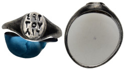 A silver ring with Arabic numbers. 13mm, 3.7 gr.