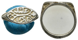 A silver ring with patterns. 4mm, 2.9 gr.