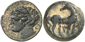 (s. III-II a.C.). Zeugitana. Cartago. AE 23. (S. 6512 var). 7,99 g. MBC+.