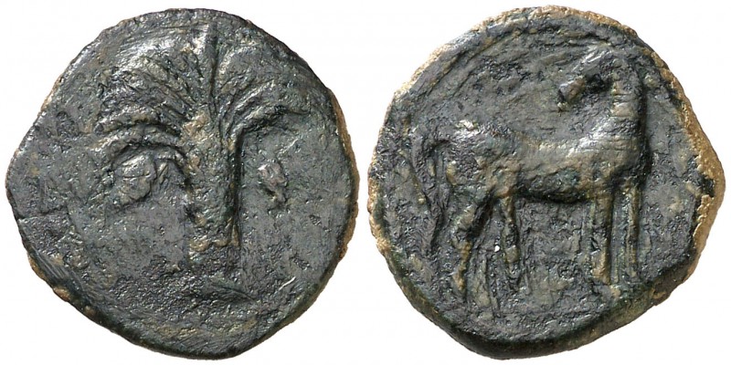 (330-320 a.C.). Incierta Sículo-Púnica. AE 17. (S. 6530) (CNG. II, 1674). 3,49 g...
