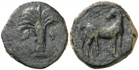 (330-320 a.C.). Incierta Sículo-Púnica. AE 17. (S. 6530) (CNG. II, 1674). 3,49 g. Acuñada en ¿Cartago?. MBC.