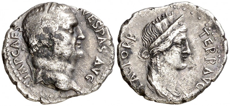 (69-70 d.C.). Vespasiano. Éfeso. Denario. (Spink 2273) (S. 291) (RIC. 1407). 3,0...
