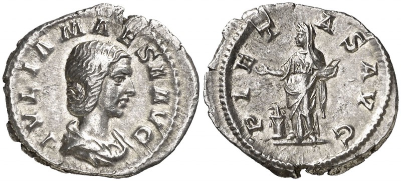 (218-220 d.C.). Julia Maesa. Denario. (Spink 7754) (S. 29) (RIC. 263). 2,54 g. M...
