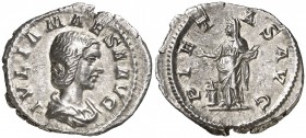 (218-220 d.C.). Julia Maesa. Denario. (Spink 7754) (S. 29) (RIC. 263). 2,54 g. MBC+.