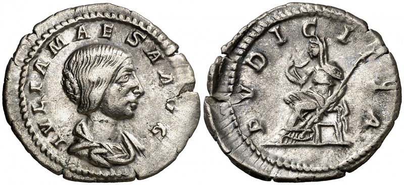 (218-220 d.C.). Julia Maesa. Denario. (Spink 7756) (S. 36) (RIC. 268). 2,43 g. M...