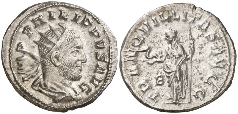 (248 d.C.). Filipo I. Antoniniano. (Spink 8968) (S. 223) (RIC. 9). 4,46 g. EBC-.