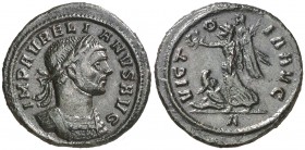 (274-275 d.C.). Aureliano. Denario de cobre. (Spink 11643) (Co. 255 var) (RIC. 73). 2,40 g. MBC+.