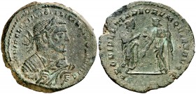 (305-307 d.C.). Diocleciano. Londinium. Follis. (Spink 12926) (Co. 426) (RIC. 77a). 10,82 g. Pátina verde. MBC.