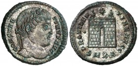 (327-328 d.C.). Constantino I. Cyzicus. AE 19. (Spink 16264) (Co. 454) (RIC. 51). 3,12 g. EBC+.