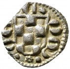 Comtat d'Urgell. Teresa d'Entença (1314-1328). Balaguer. Pugesa. (Cru.V.S. 131) (Cru.C.G. 1948). 0,25 g. T gótica. Escasa. MBC+.