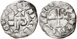 Comtat de Tolosa. Ramon VI (1194-1222) i Ramon VII (1222-1249). Tolosa. Diner. (Cru.Occitània 80). 1 g. MBC+.