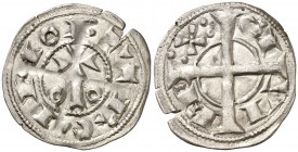 Alfons I (1162-1196). Barcelona. Diner. (Cru.V.S. 296) (Cru.C.G. 2100). 1 g. MBC+.