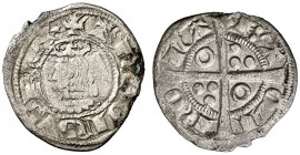 Alfons III (1327-1336). Barcelona. Diner. (Cru.V.S. 367) (Cru.C.G. 2185). 0,93 g. Muy escasa. MBC-.