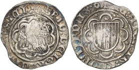 Frederic IV de Sicília (1355-1377). Sicília. Pirral. (Cru.V.S. 631) (Cru.C.G. 2612) (MIR 194/17). 3,22 g. MBC.