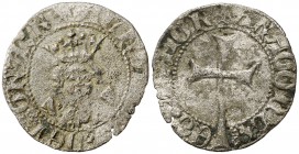 Alfons IV (1416-1458). Mallorca. Dobler. (Cru.V.S. 856 var) (Cru.C.G. 2897c). 0,86 g. Ex Colección Crusafont 27/10/2011, nº 503. MBC-.