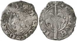 Alfons IV (1416-1458). València. Diner. (Cru.V.S. 866) (Cru.C.G. 2913). 0,72 g. Ex Colección Crusafont 27/10/2011, nº 516. Rara. MBC-.