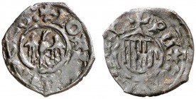 Joan II (1458-1479). Sicília. Diner. (Cru.V.S. 984) (Cru.C.G. 3023) (MIR 233/2). 0,61 g. MBC.