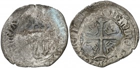 Juan y Blanca (1425-1441). Navarra. Blanca. (Cru.V.S. tipo 254) (Cru.C.G. tipo 2950). 2,07 g. Escasa. BC.