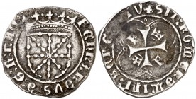 Fernando I (1512-1516). Navarra. Real. (Cru.V.S. 1317.4) (Cru.C.G. 3221). 3,02 g. Oxidaciones. MBC-.