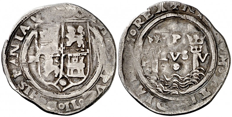 s/d (1568-1570). Felipe II. Lima. R (Alonso Rincón). 1 real. (Cal. 630). 3,01 g....