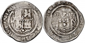 s/d (1568-1570). Felipe II. Lima. R (Alonso Rincón). 1 real. (Cal. 630). 3,01 g. Rayitas. Muy rara. BC+/MBC-.