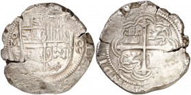 s/d. Felipe II. México. F. 8 reales. (Cal. 154). 25,68 g. Rayitas. (MBC-).