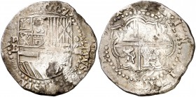s/d. Felipe II. Potosí. B. 8 reales. (Cal. 158). 26,51 g. Manchitas. (MBC-).