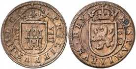 1612. Felipe III. Segovia. 8 maravedís. (Cal. 769). 5,05 g. MBC+.