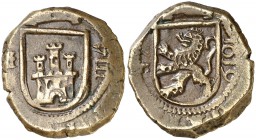 1619. Felipe III. Segovia. 8 maravedís. (Cal. 743) (J.S. falta). 6,23 g. Buen ejemplar. Rara. MBC+.