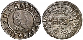 1664. Felipe IV. Madrid. Y. 16 maravedís. (Cal. 1406). 3,84 g. MBC+.