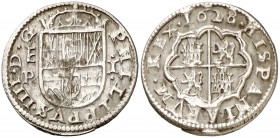 1628. Felipe IV. Segovia. P. 1 real. (Cal. 1081). 3,14 g. MBC.