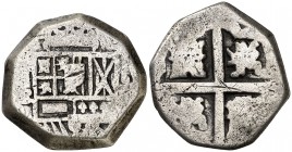 (1662). Felipe IV. Segovia. . 2 reales. (Cal. falta). 6,49 g. Rara. BC.