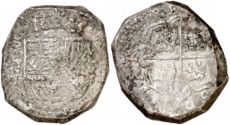 (1639). Felipe IV. (Madrid). BI. 8 reales. (Cal. 274). 26,55 g. Oxidaciones. Muy rara. (BC+).