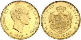 1879*1879. Alfonso XII. EMM. 25 pesetas. (Cal. 9). 8,06 g. EBC.