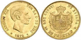 1879*1879. Alfonso XII. EMM. 25 pesetas. (Cal. 9). 8,09 g. EBC.