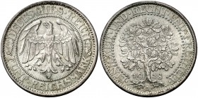 1928. Alemania. A (Berlín). 5 marcos. (Kr. 56). 24,92 g. AG. EBC-.