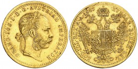 1887. Austria. Francisco José I. 1 ducado. (Fr. 493) (Kr. 2267). 3,48 g. AU. Golpecitos. MBC+.