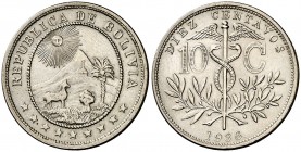 1936. Bolivia. 10 centavos. (Kr. 179.1). 4,45 g. CU-NI. S/C-.